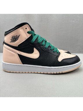 Womens 8.5 / 7Y Nike Air Jordan 1 Retro High (GS) Black / Crimson Tint Sneakers